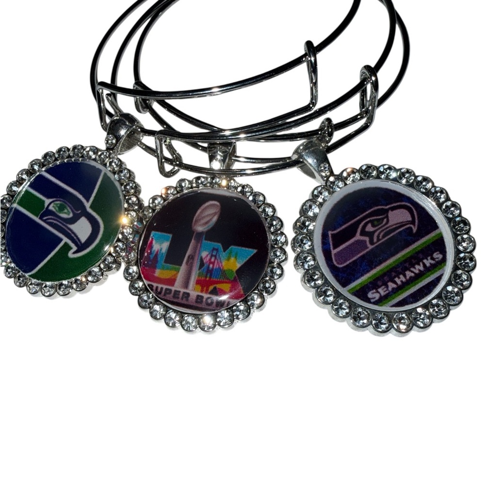 Seahawks Themed Charm Bracelets